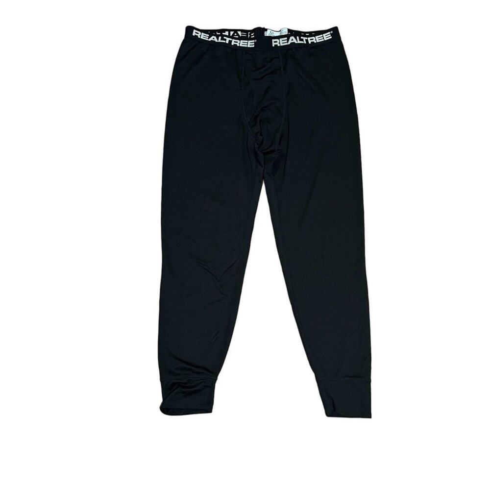 Realtree Men's Performance Baselayer Thermal Bottom Black XL